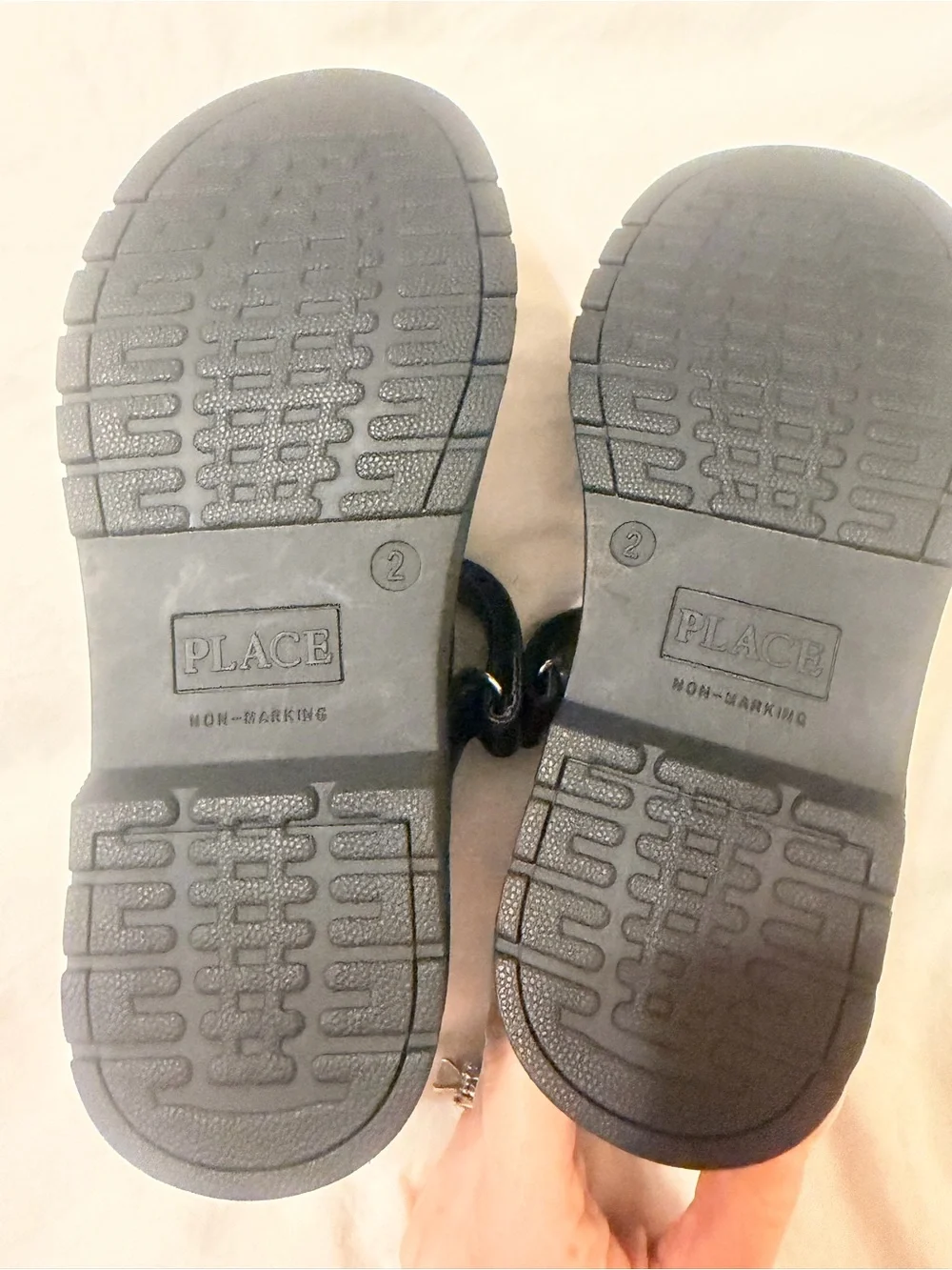 The Children's Place Black Mary Jane Dress Shoes with Velcro